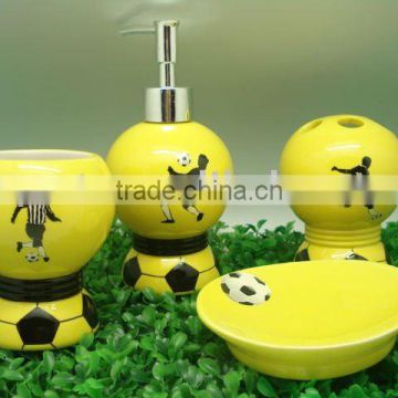 ceramic bathroom set football shape