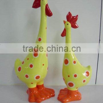 Ceramic easter gift, rooster decoration, easter handicraft