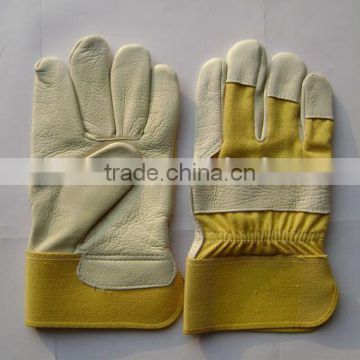 Cow grain leather glove