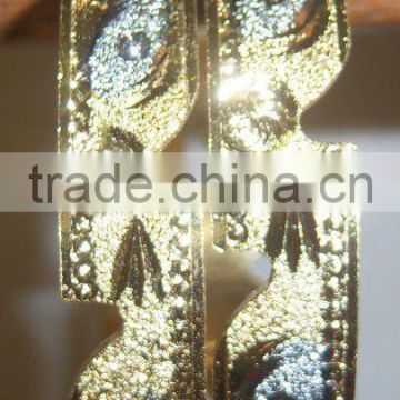 2 tone designer gold plated BRACELET BANGLES pair