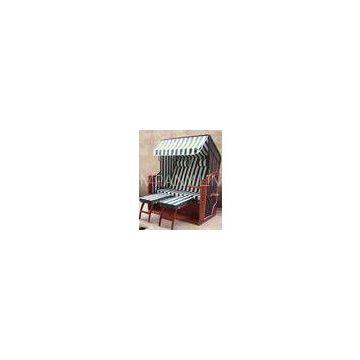 Luxury Modern Brown Roofed Wicker Beach Chair & Strandkorb For Outdoor