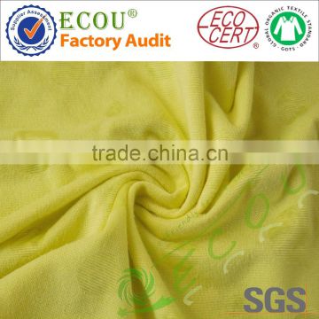 Custom solid cotton polyester jacquard knit fabric