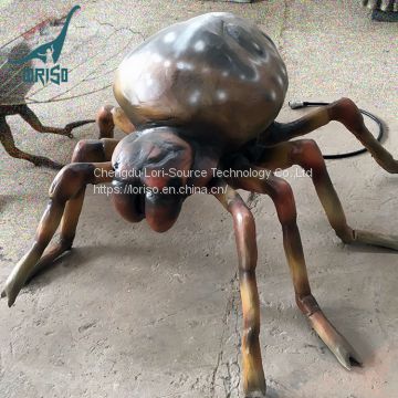 LORISO6110 Outdoor decoration artificial insects huge animatronic spider model for sale