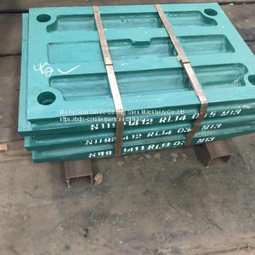 apply to used jaw crusher  wear parts Swing fixed jaw plate