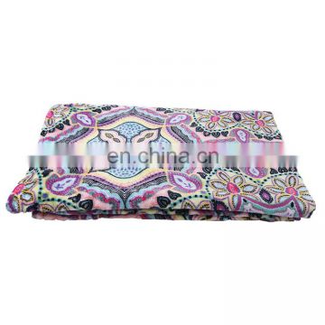 China Factory Professionally Customized Summer Quilt Cotton Gauze Printed fleece Blanket