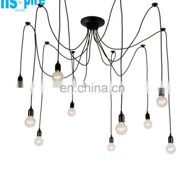 10 Lights E27 Ceiling Spider Pendant Lamp Shade Light Antique Classic Adjustable Retro Chandelier Dining Hall Bedroom Lights