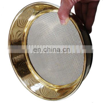 ASTM Standard Laboratory Copper/Brass Wire Mesh Screen Test Sieves with Lip, Pan, Brush