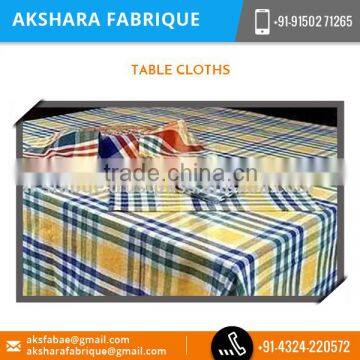 Yarn Dyed Cotton Table Cloth at Attractive Price