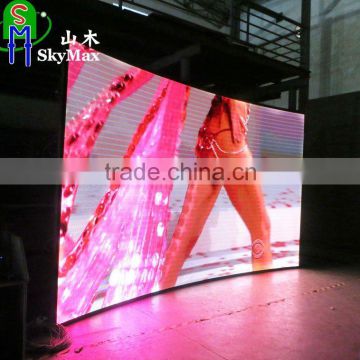 HuNan project 14.06 sqm P4 Indoor Full Color creative Curved LED Screen