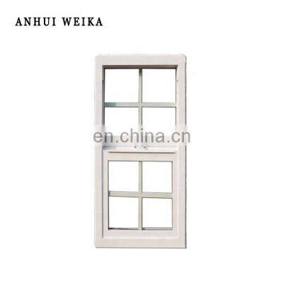 Modern Simple Design upvc large double hung windows waterproof sound storm proof Frosted Tempered Glass Top Hung PVC Window