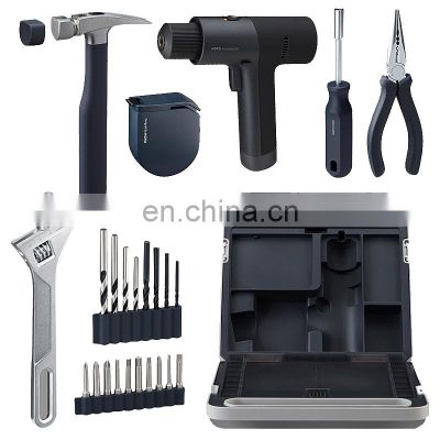 xiaomi youpin HOTO 12V Electric Drill Tool Box Hybrid Repair Tool Kit Home Installation Hand Power Tool Kit Sewing Pliers