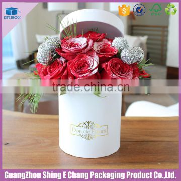 logo custom gold stamp paper round roses packaging box