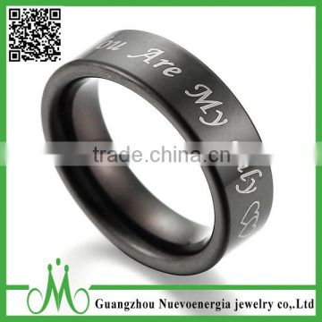 High quality factory price custom black ring fashionable ring jewelry best price tungsten carbide black ring