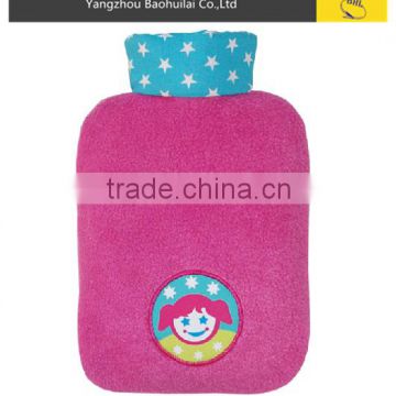 high quality cheap pink blue fleece hot water bottle cover