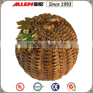 7.9"rattan resin oval pumpkins for Thanksgiving ,good quality