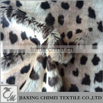 two tone leopard print smooth faux fur