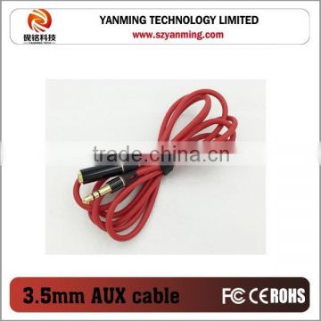 3.5mm audio aux externsion cable for mobile phone , earphone , speaker , mp3