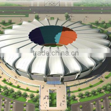 Huajian PTFE,ETFE for GMY sports stand membrane structure with 30 years guaranty