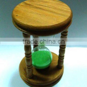 fair 30 minute glass sand timer with wooden ends