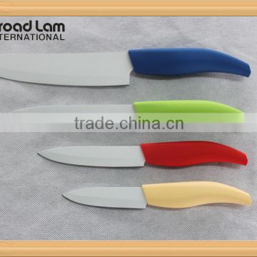 (NEW)Durable Ceramic Coating White SS Knife Set 4 sizes Assortment