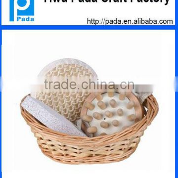 3pieces Handmade Willow Gift Basket Cheap Spa Accessories