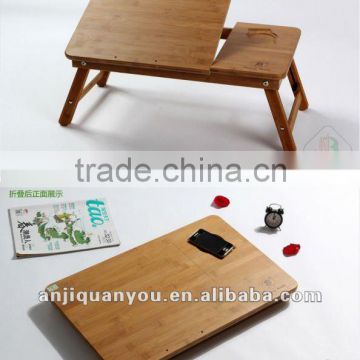 Adjustable and multi-function bamboo laptop table for sofa