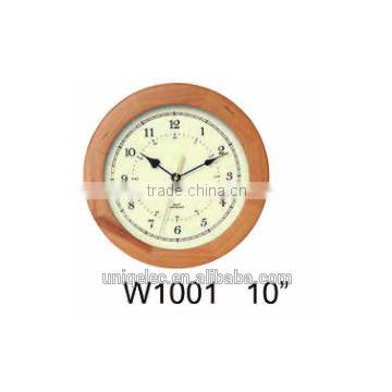 Round wood frame customized wall clock