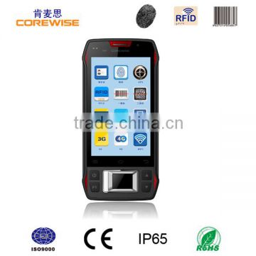 China manufacturer smart handheld terminal with WIFI/bluetooth/3G 4G/GPS/NFC card reader/RFID fingerprint sensor/barcode printer