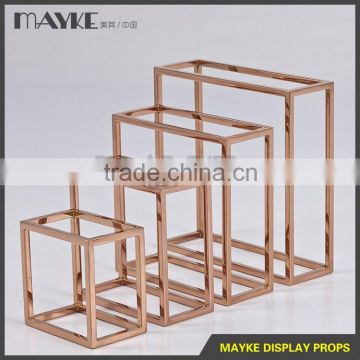 Top quality Electroplating Glossy Stainless Steel Decoration Display Racks