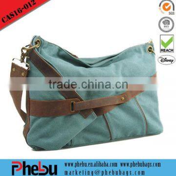 Wholesale canvas shoulder bag, messenger canvas satchel(CAS16-012)