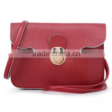 Red Color Women pu Messenger bags Fashion 2016