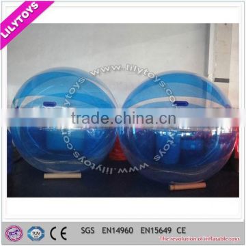 Coustomized inflatable water walking ball, jumbo adult water ball