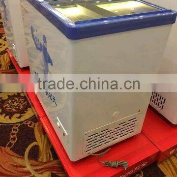 China wholesale Ice cream glass door freezer