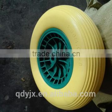 Manufacturers suppliers 16" PU foam wheelbarrow wheel 4.00-8