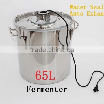 Large Capacity ! 65L Household Stainless Steel Water Seal Thermostatic Wine Fermenter Constant Temperature Fermentation Tank
