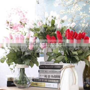 New simulated flower feel rose decorative artificial silk roses flowers