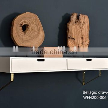 hot sale high quality hanging decorative floating wall shelves with drawers