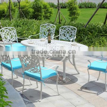 patio ridge aluminum casting table and chair set outdoor furniture