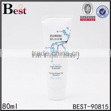 80ml chinese style whole sale cosmetic plastic tube packaging for lotion