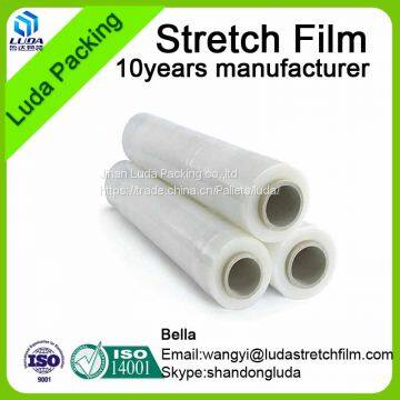 Factory wholesale anti tear transparent PE pallet packaging stretch film roll