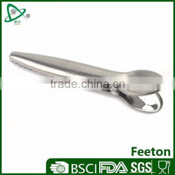Stainless steel promotional power kitchens bag lock clip