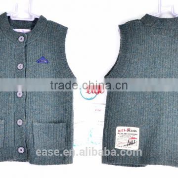 charcoal custom kids knit school uniform vest pattern child sleeveless sweater