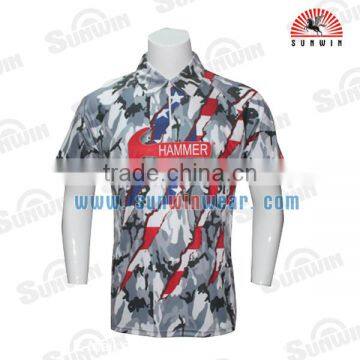2016 Wholesale Custom Design Fishing Shirts Sublimated Short Sleeve Cheap Fishing Jerseys