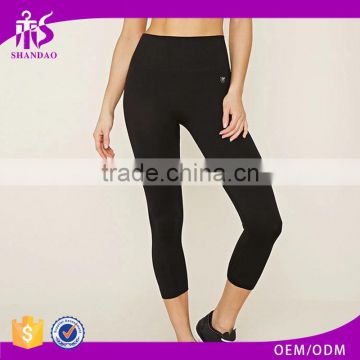 2017 Guangzhou Shandao OEM Customized Wholesale Manufacture 95% Cotton 5% Spandex Female 3/4 Plain Sweat Shorts