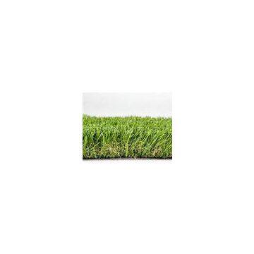 Polyethylene C Shaped Residential Artificial Turf / Monofilament Backyard Synthetic Grass