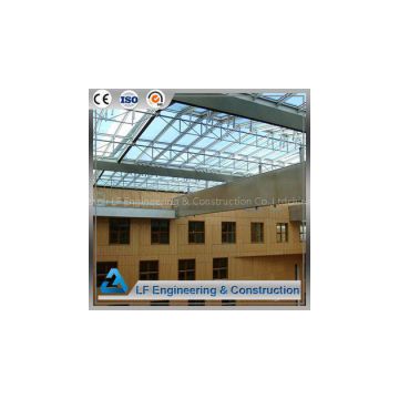 Prefabricated steel structure construction design atrium roof
