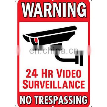 New arrive warning sign for mall security
