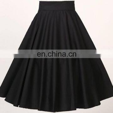wholesale dropship womens black flared skirts high waisted