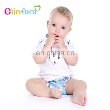 Elinfant organic cotton baby bandana drool unisex bibs pack of 8