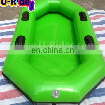 Green Color Inflatable Floating Boat For Water Park